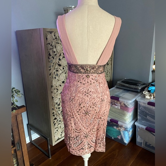 [Sue Wong] worn once Light Pink Beaded Dress - Picture 4 of 8